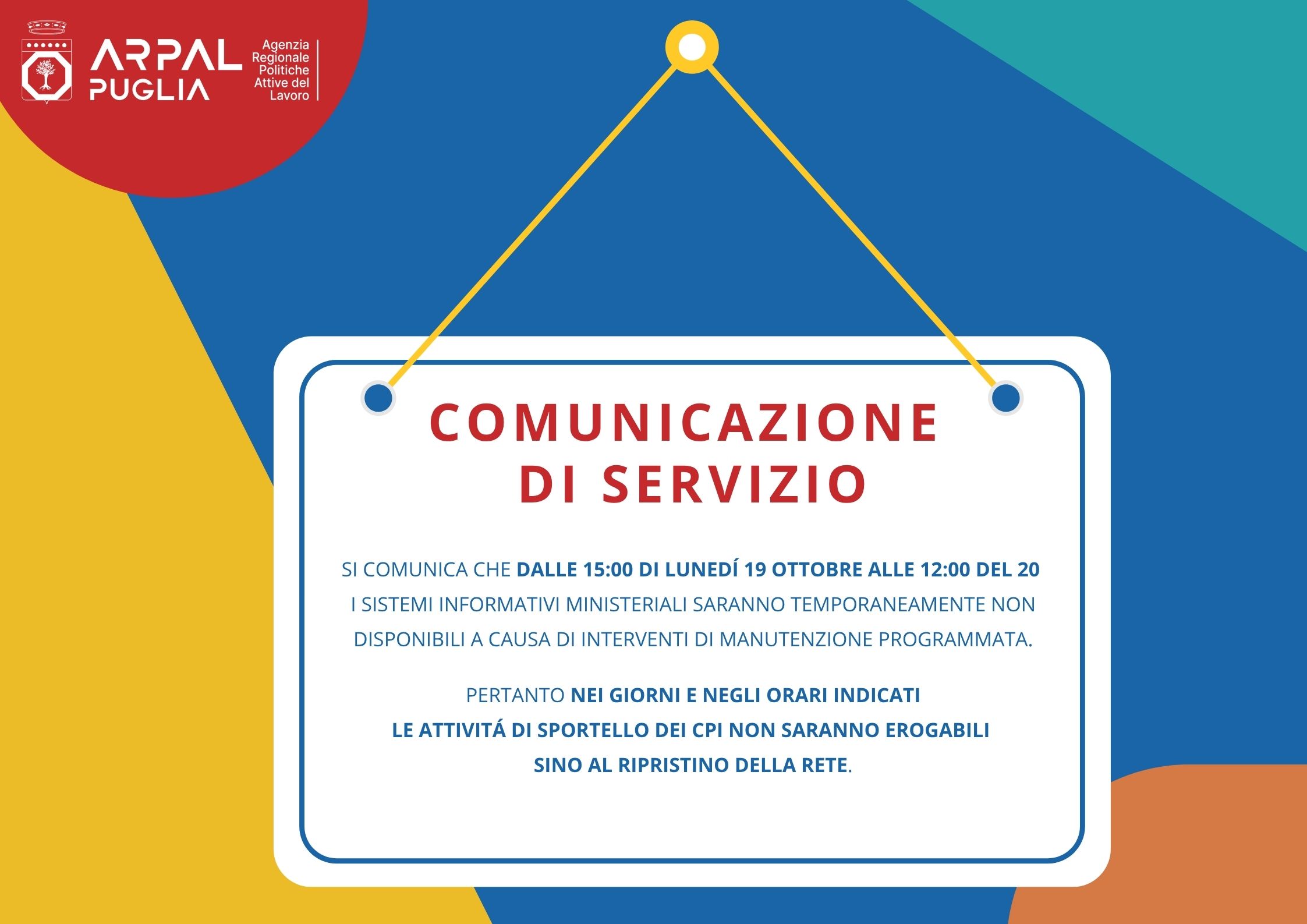 COMUNICAZIONE DI SERVIZIO