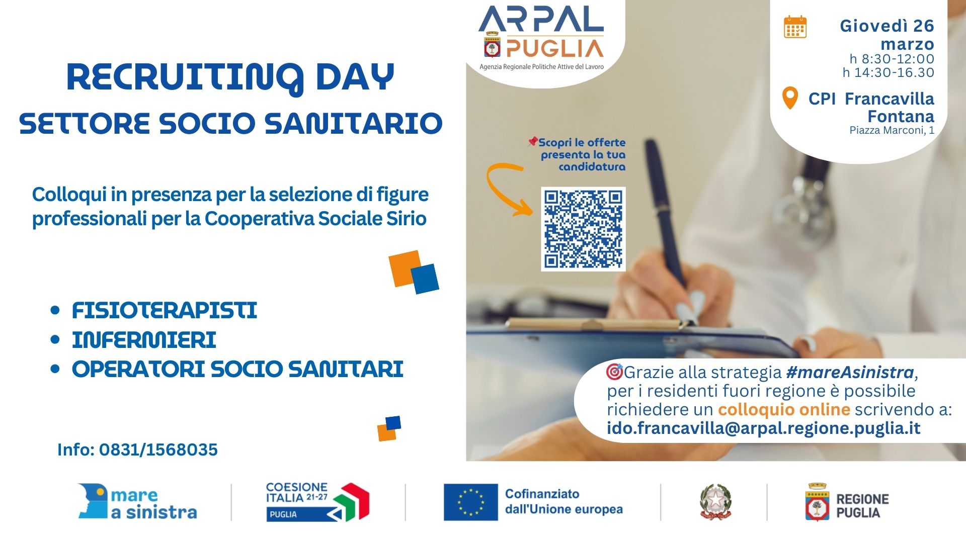 CPI DI FRANCAVILLA F. RECRUITING DAY SETTORE SOCIO-SANITARIO