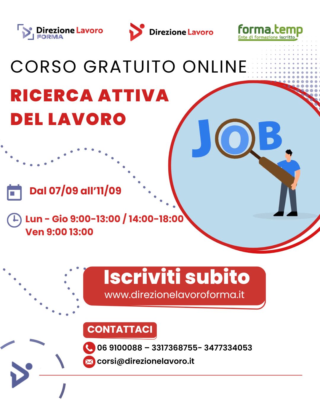 Corso di Formazione Gratuita Online riservati a persone con disabilità  - Ricerca attiva del Lavoro