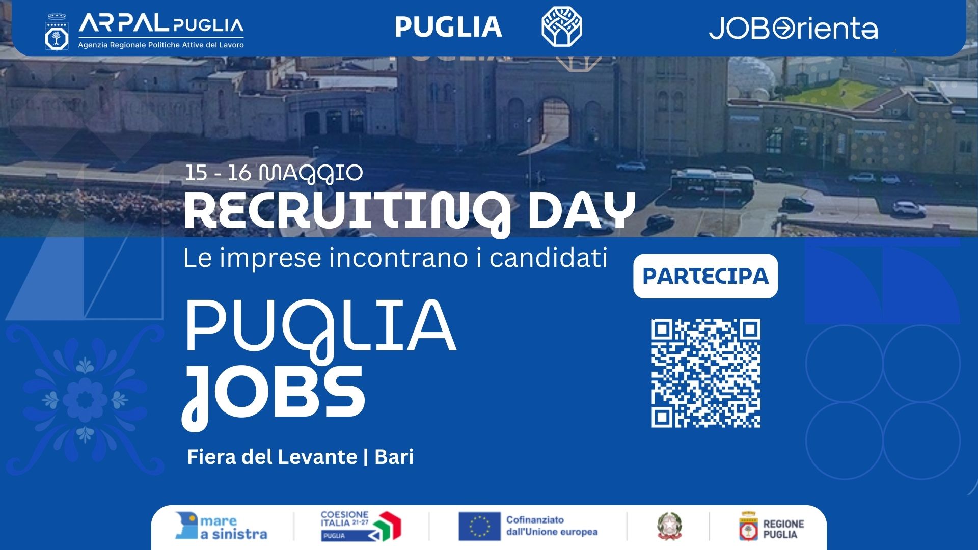 Job&Orienta Bari, con Arpal Puglia il grande recruiting day per chi cerca lavoro in Puglia
