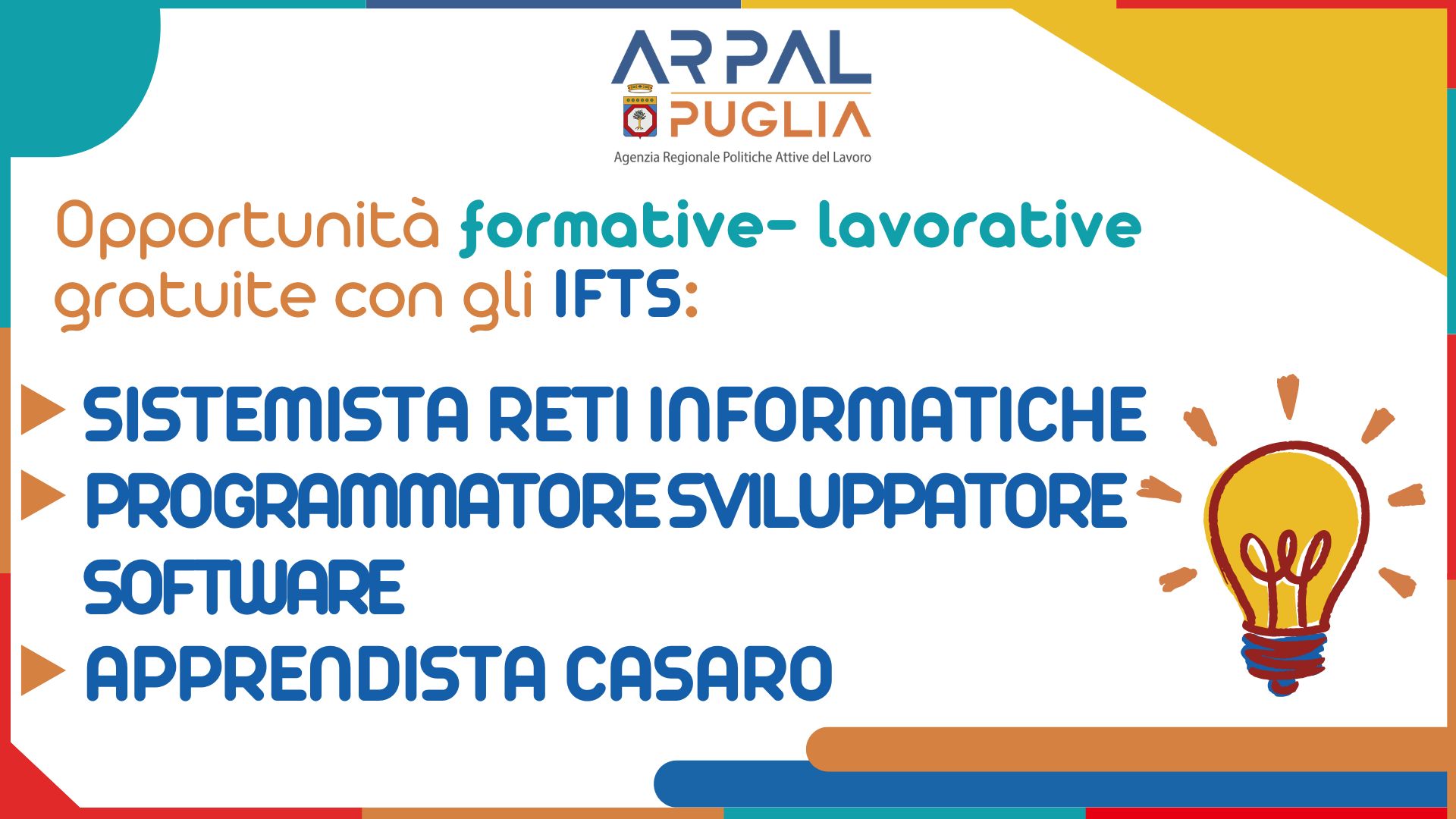 Settore informatico e agroalimentare, opportunità formative e lavorative gratuite con gli IFTS