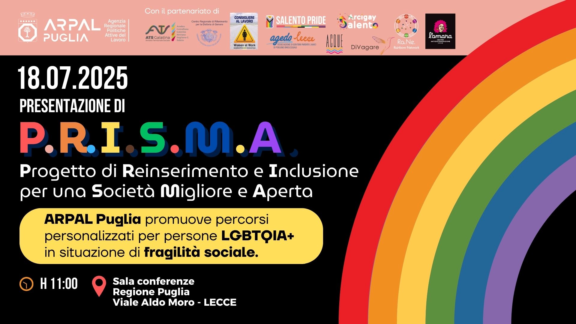 P.R.I.S.M.A.: ARPAL Puglia lancia un protocollo innovativo per l'inclusione lavorativa LGBTQIA+