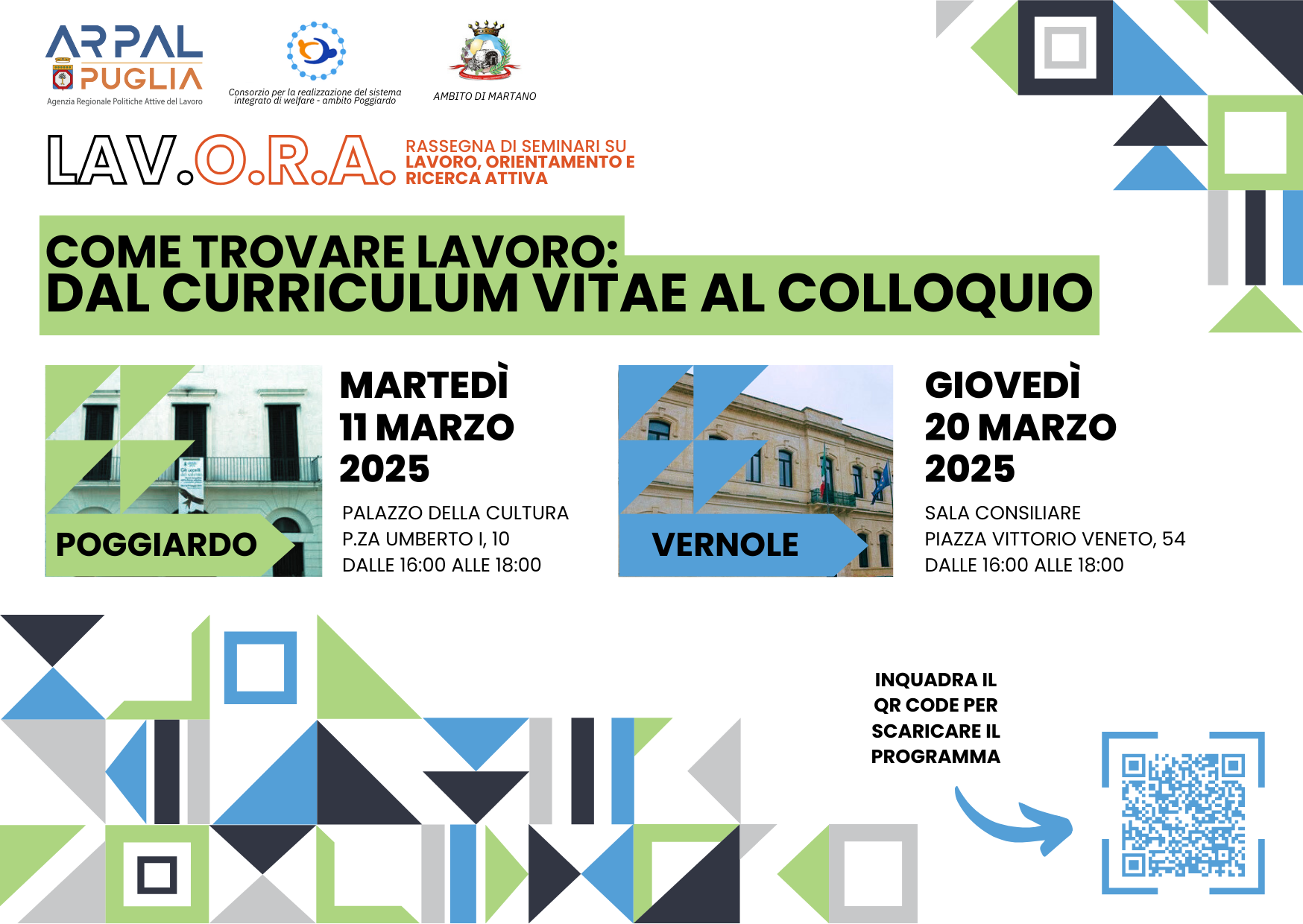 Dal curriculum vitae al colloquio: tornano i seminari di "Lav.O.R.A." con appuntamenti a Poggiardo e Vernole