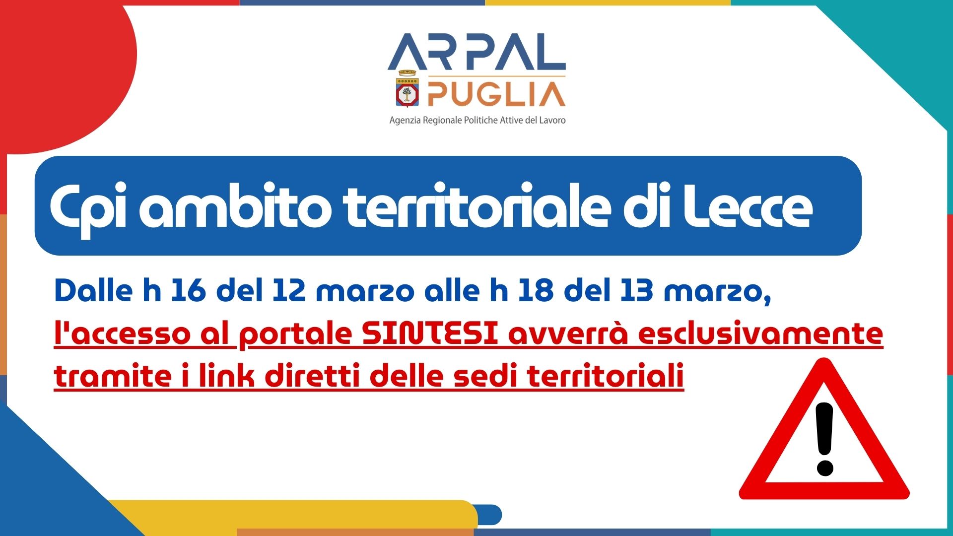 Avviso di manutenzione straordinaria dei server SINTESI – 12 e 13 marzo 2026