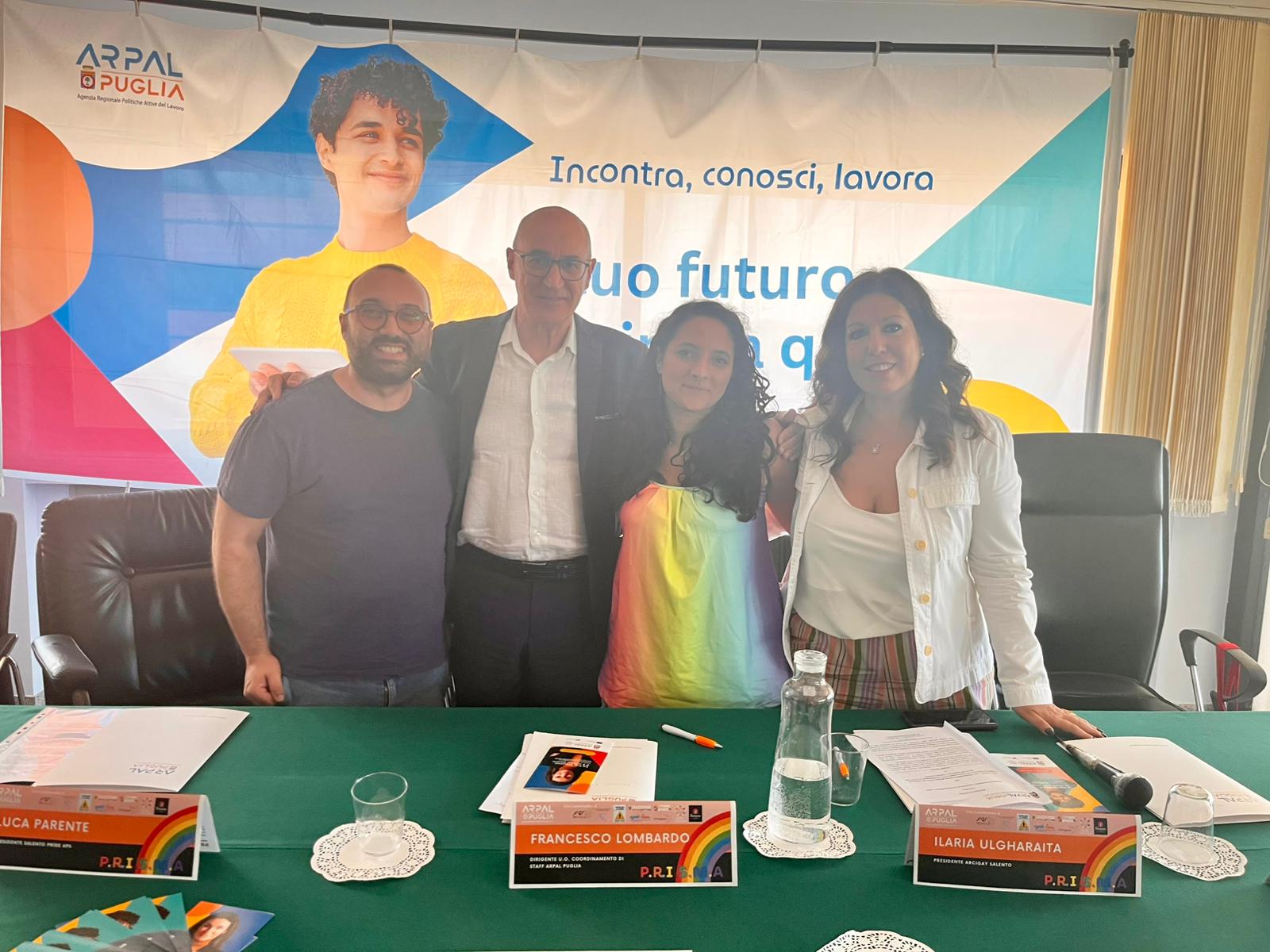 Inclusione lavorativa di persone LGBTQIA+ .  Parte da Lecce il progetto sperimentale di  Arpal Puglia