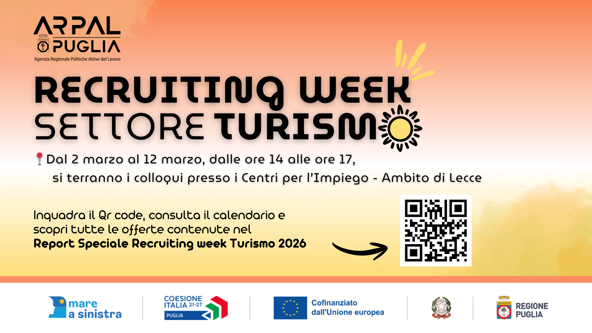 ARPAL, oltre 1.300 posti di lavoro nel turismo.  Al via la Recruiting Week con colloqui in presenza e a distanza