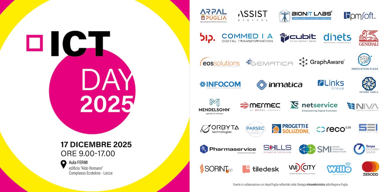 Lecce, torna ICT Day: il 17 dicembre 2025 colloqui con 33 aziende