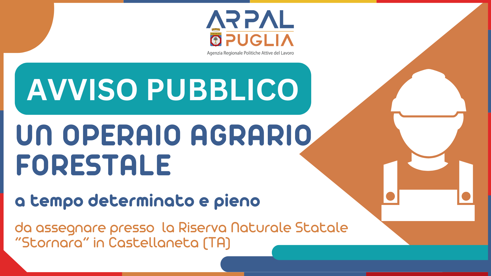 Avviso pubblico di avviamento a selezione di 1 Unità operativa con profilo Operaio Agro-Forestale
