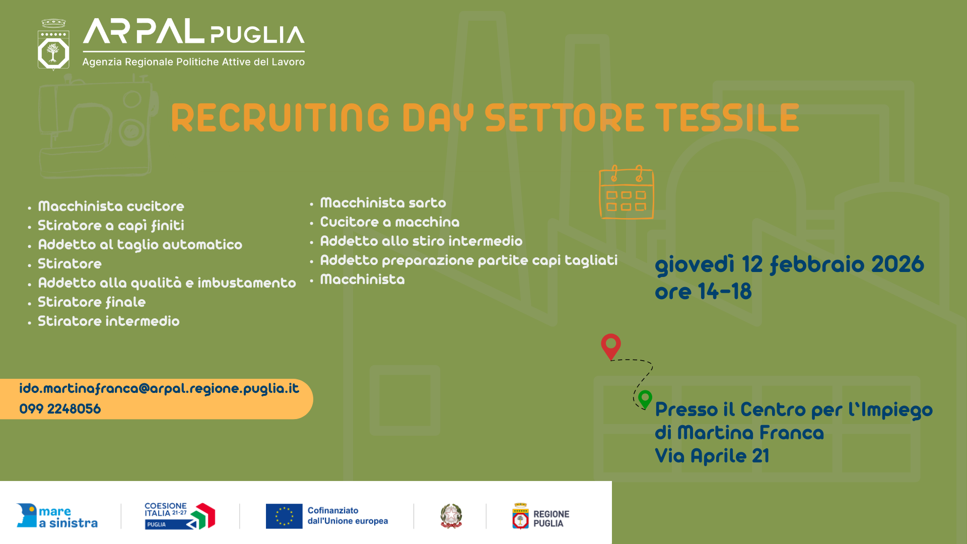 RECRUITING DAY SETTORE TESSILE 12 FEBBRAIO 2026