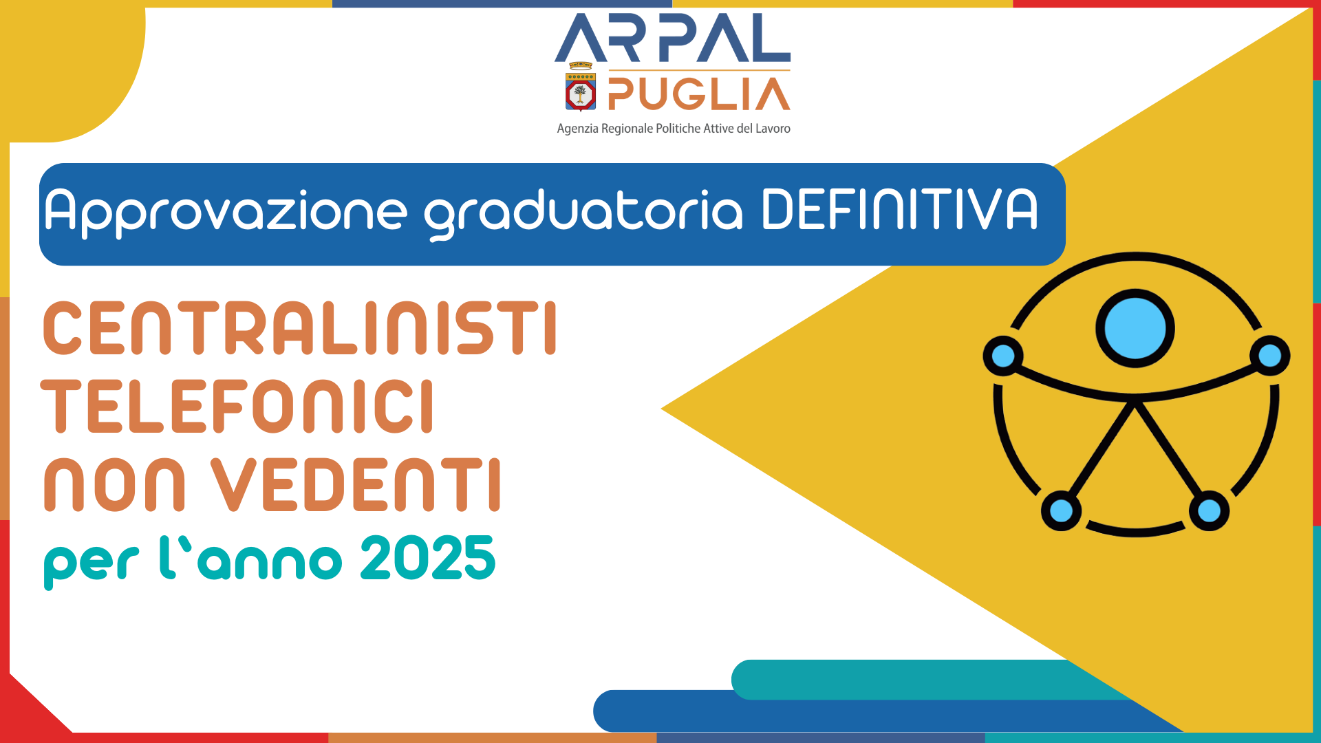APPROVAZIONE GRADUATORIA DEFINITIVA 2025 CENTRALINISTI TELEFONICI NON VEDENTI AMBITO DI TARANTO