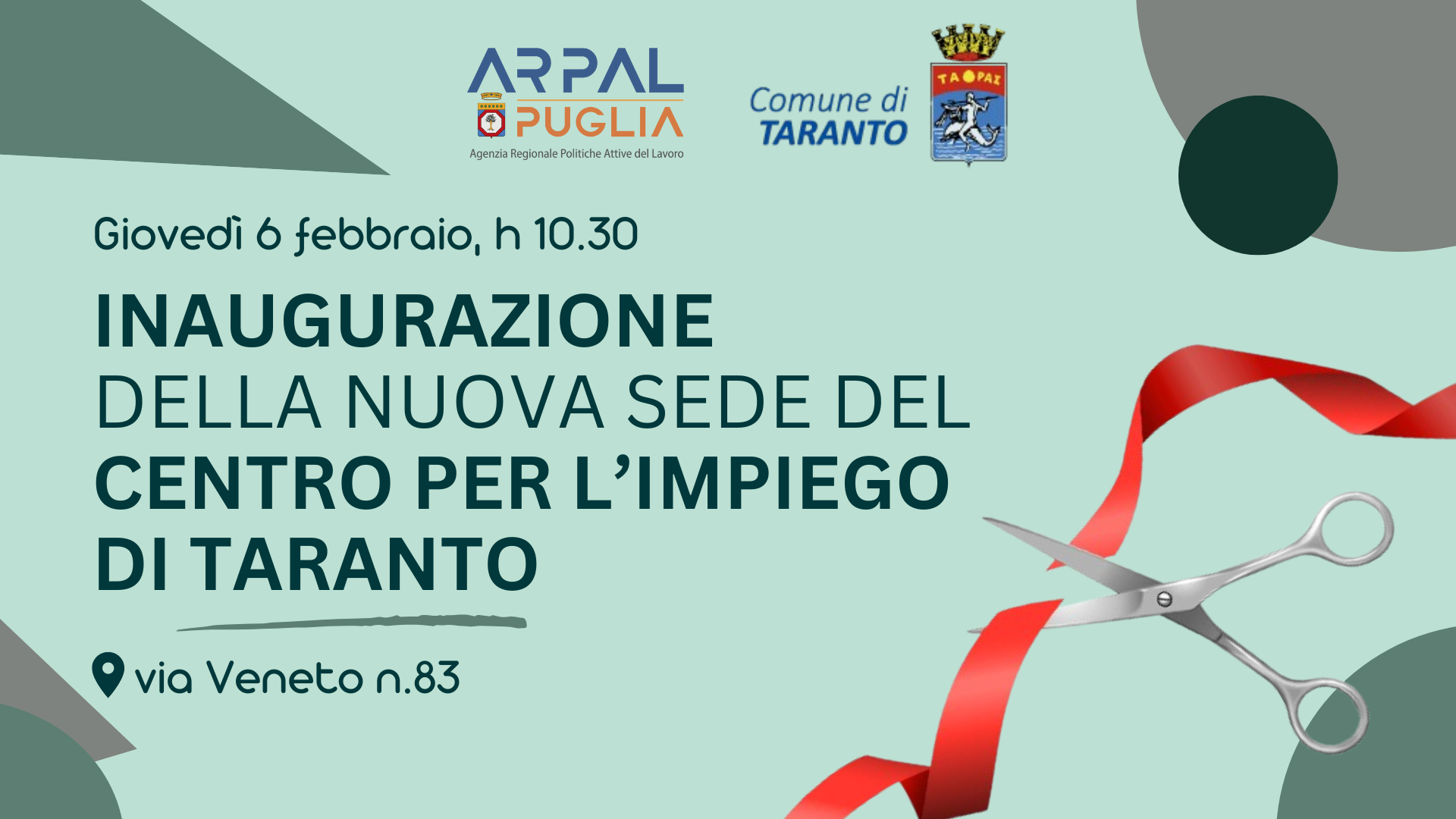 RIAPERTURA DEL CENTRO PER L'IMPIEGO DI TARANTO